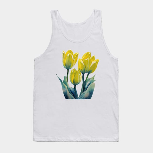 Yellow Tulips with no Background Tank Top by fistikci